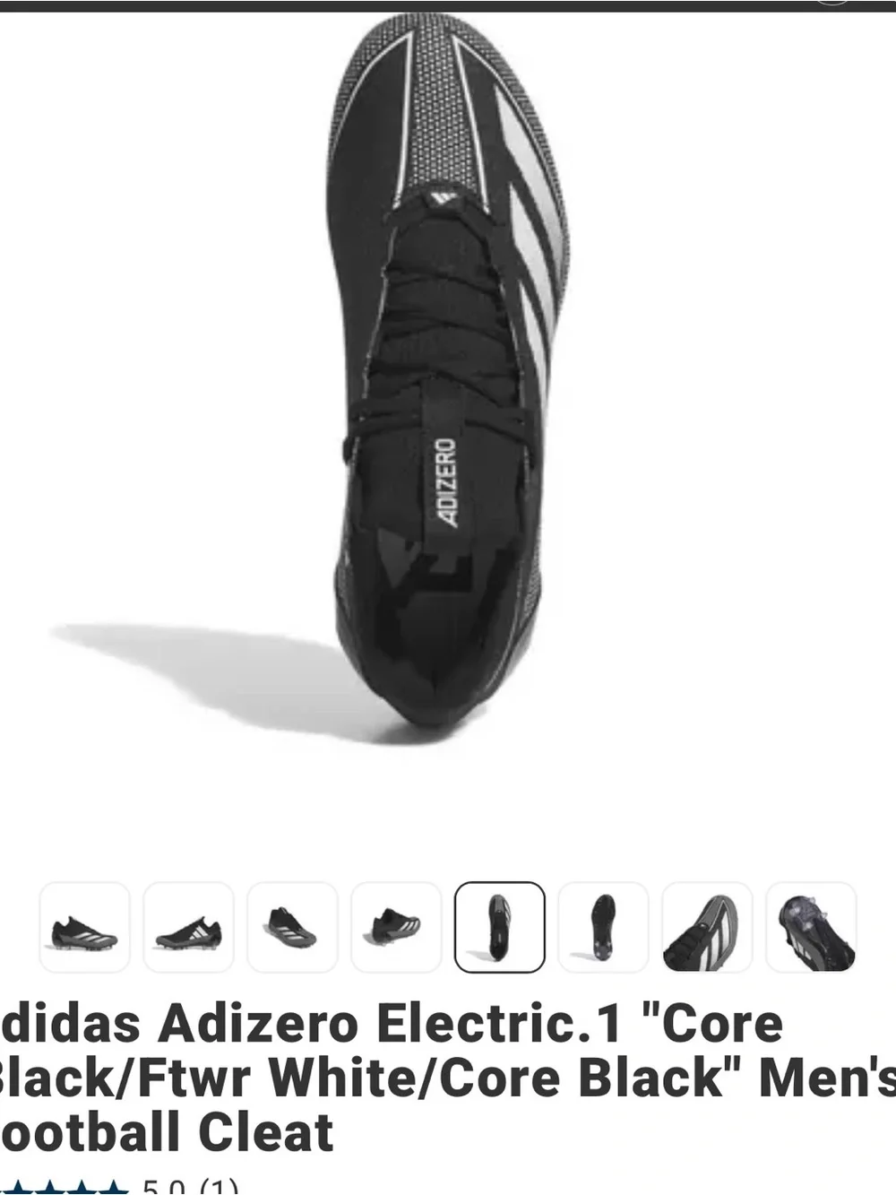 adidas Adizero Electric.1 Men's Football Cleat size 9